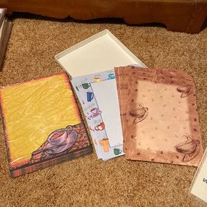 Coffee designed postcard papers and also coffee paper
